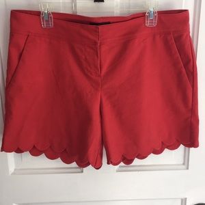 The Limited red scalloped dressy shorts
